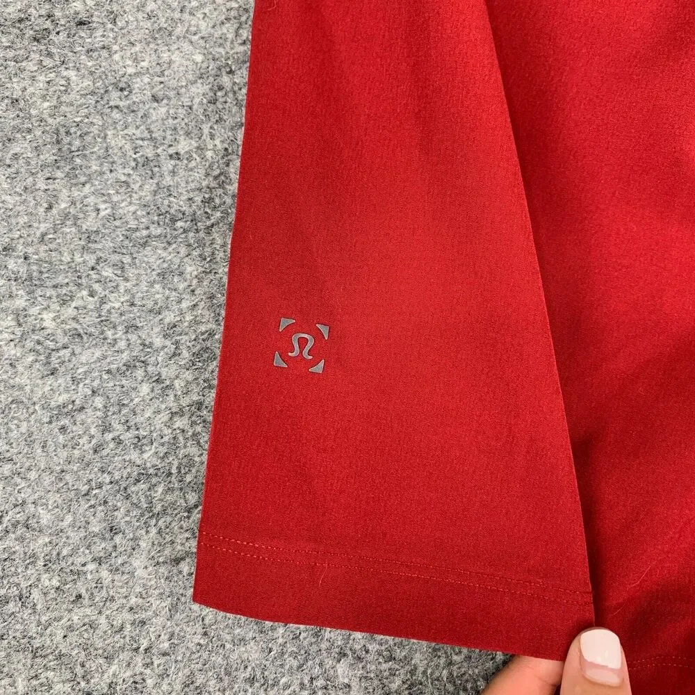 Lululemon Swim Shorts Mens S Small‎ Ruby Red Channel Cross Brief Lined Trunks